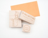 Custom Calligraphy Stamp - personalized 2" wide custom stamp hand lettered with your name, phrase or saying