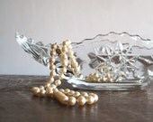 Cut Glass Oval Bowl