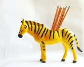 Custom Color Jumbo Striped Zebra Toy Animal Pencil Holder // Unique, personalized gift idea