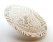 Beetle Serving Platter, modern stoneware ceramic pottery in white oval plate housewares wedding table settings home kitchen decor decoration