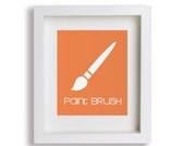 Baby's First Art Print - Paint Brush 8x10 - Room Decor, Kids Decor, Kids DIY, Playroom, Nursery Decor, Art Room Wall Art, Studio Decor