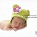 Adorable Monkey Ears Earflap Crochet Hat PROP Photography - Sizes Newborn to Preteen years by AngelsChest