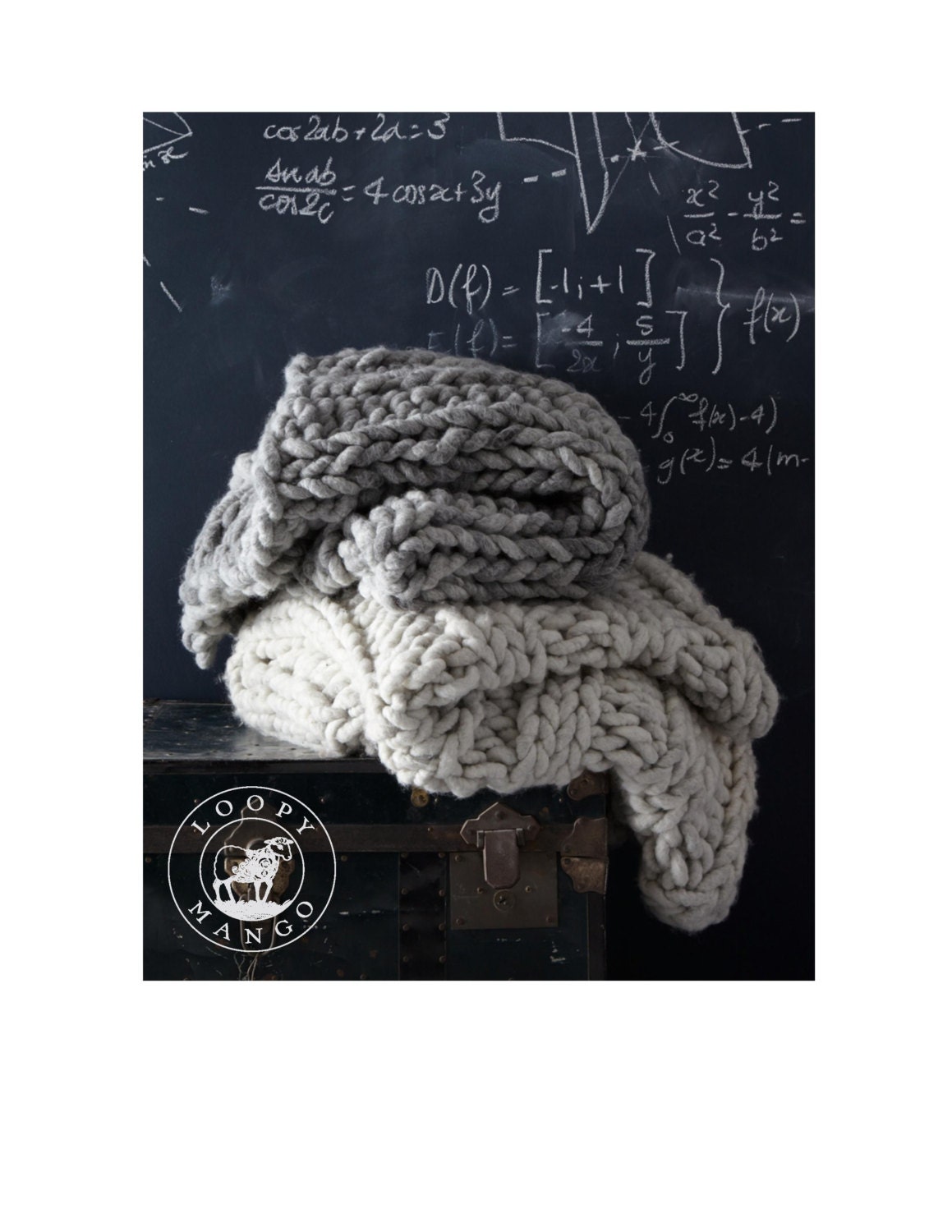 36'' x 70'' Chunky Merino throw