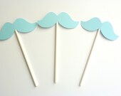 24 - Little Man Moustache Mustache Cupcake Toppers Gender Reveal Made To Order