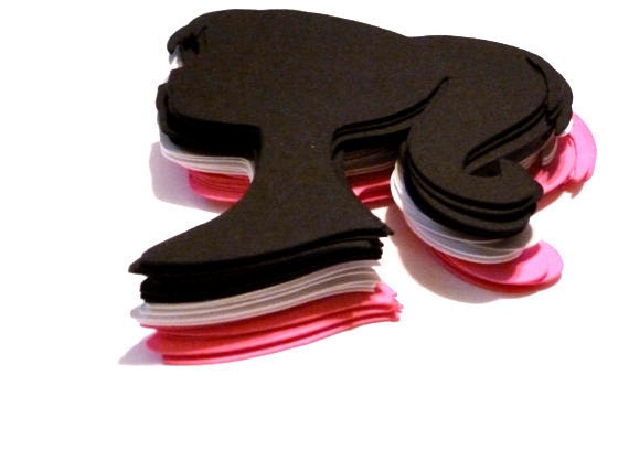 Barbie Die Cuts - 15 pieces -  Barbie Silhouette - Birthday Party - Cupcake Toppers