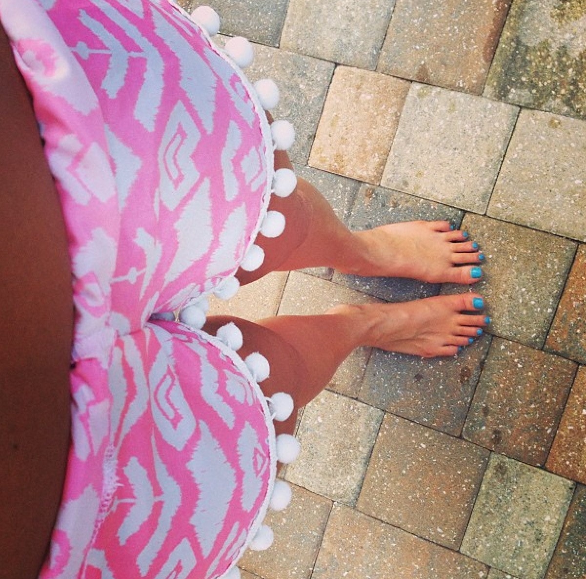 Tribal Pom Pom Shorts - Bubblegum