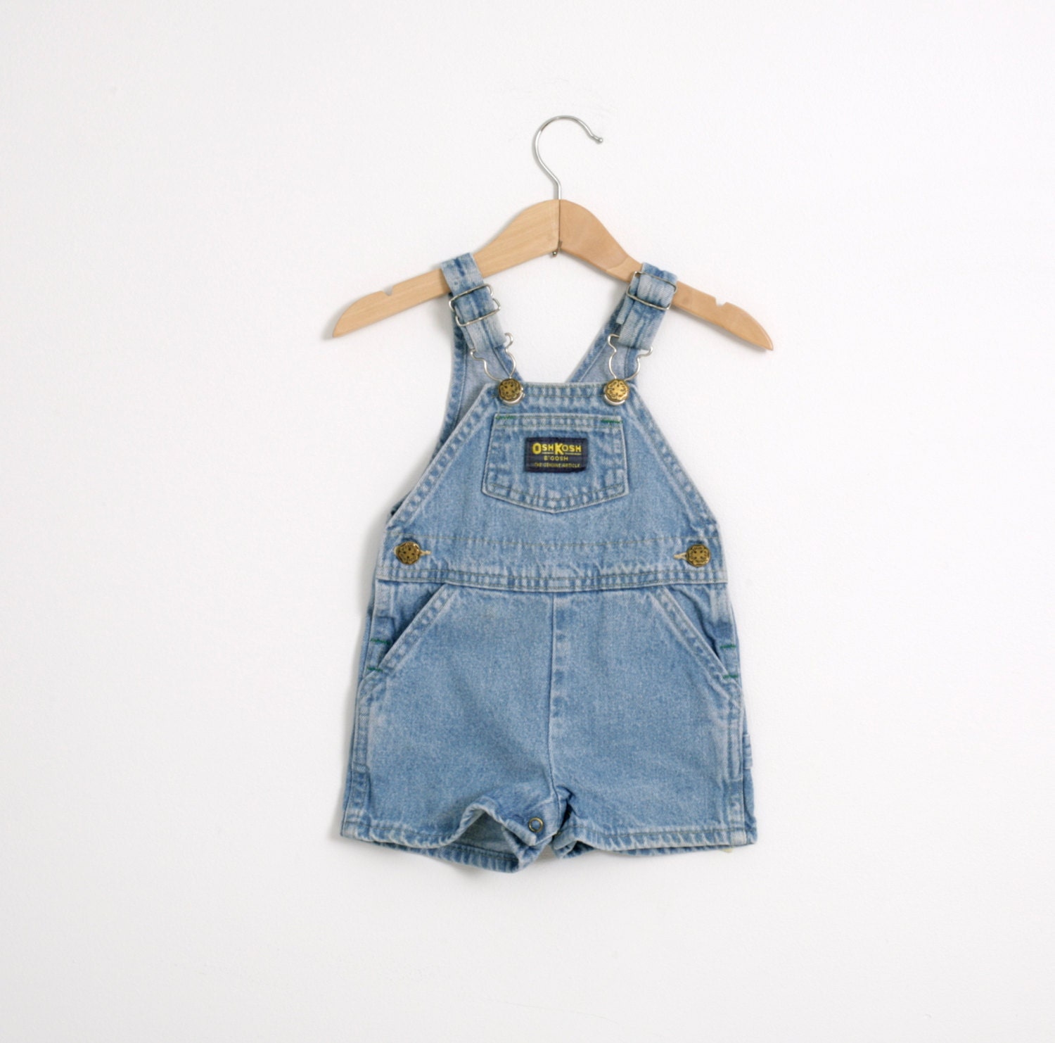Vintage OshKosh Shortalls Dungarees in Denim Size 3 to 6 Months