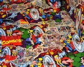 Custom Comic Book Cotton or Flannel Fitted Crib Sheet - Many Options - Premium Fabric - Fits on Toddler Bed, DC and Marvel, Avengers