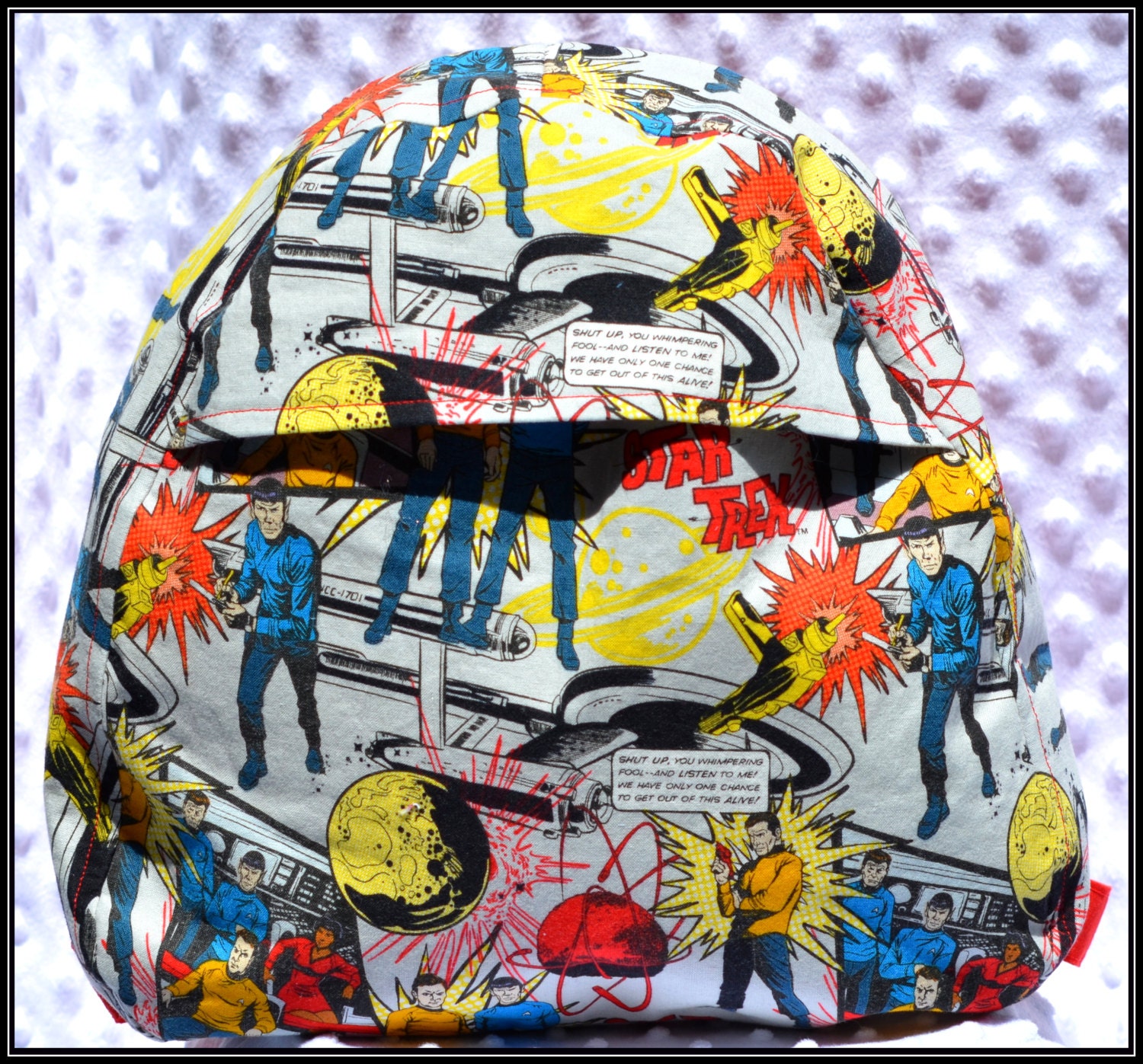Custom Star Trek Cotton or Flannel Toddler Backpack -- Premium Fabric -- Geek-a-bye Baby, Bookbag, Knapsack