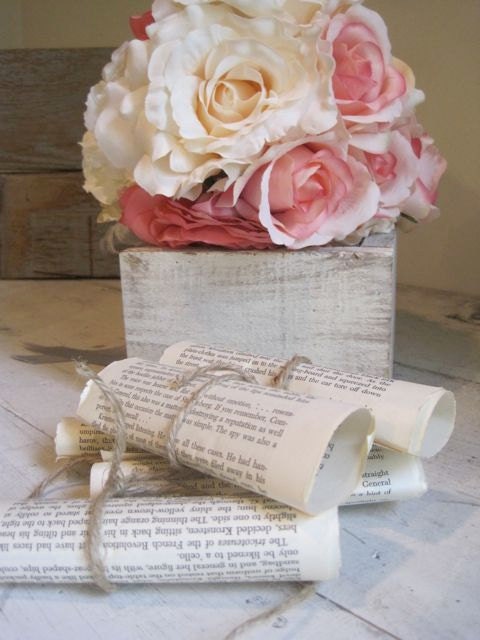 Wedding Book Table Decorations-Shabby Chic Wedding Ideas-Set of Five