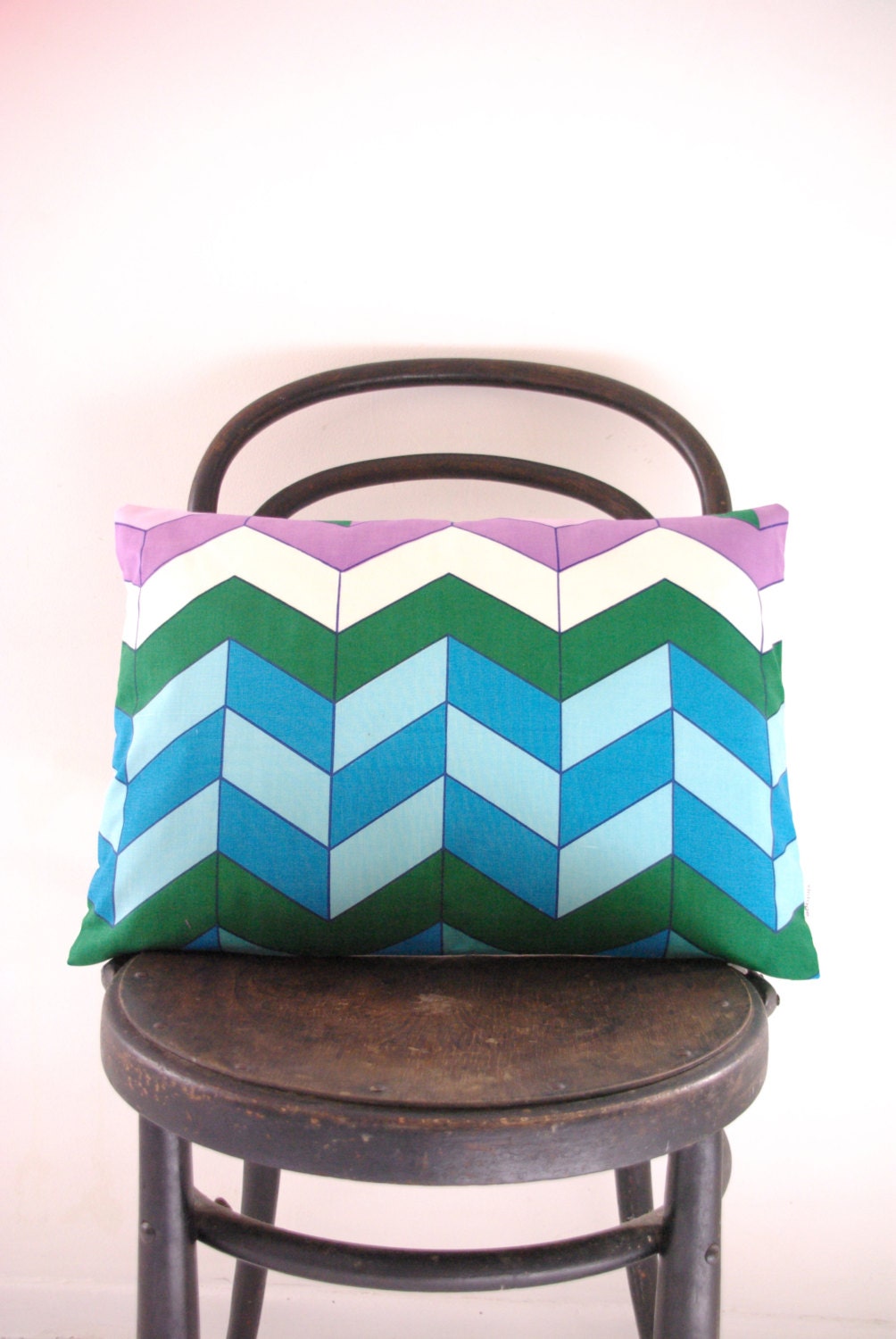 ICEHOUSE - cushion cover limited edition vintage chevron throw pillow 50 x 38cm or 20" x 14"