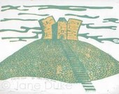 Clifford's Tower York linoprint limited edition unframed relief print