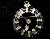 JF Sterling Silver Clock Pin/ Pendant