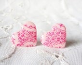 Be Mine Pink Heart Studs - Pink Heart Studs