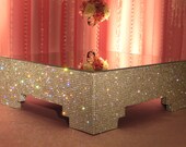 16" Square, Crystal Cake Stand
