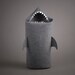 SHARK. Felt laundry basket for bathroom or children's room as a basket for toys.