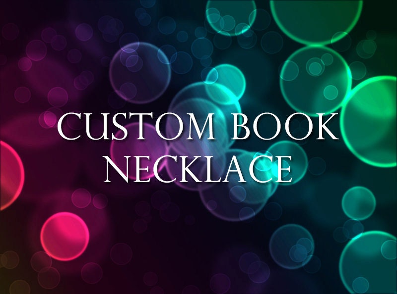 Custom Miniature Book Necklace