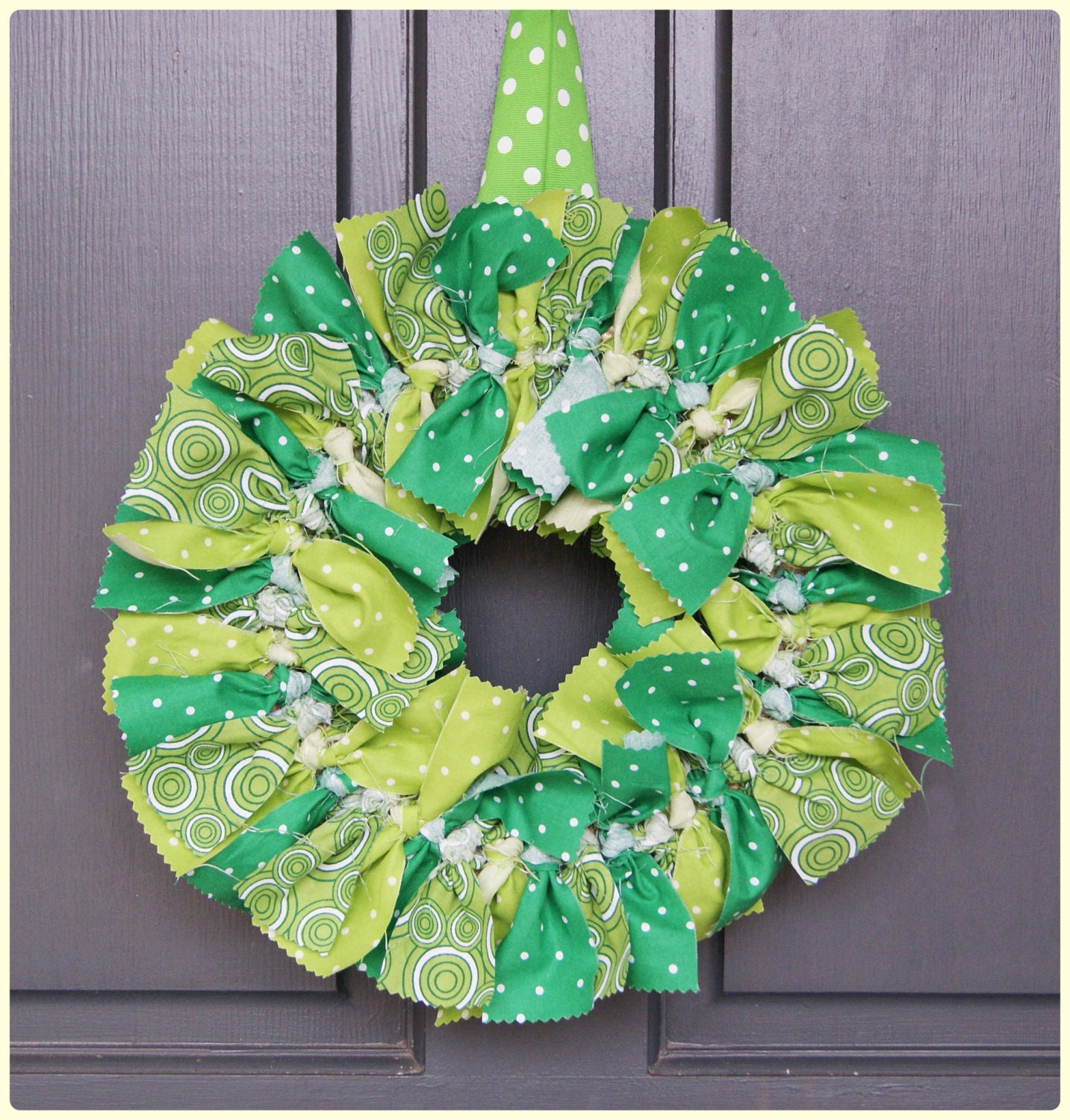 ST. PATRICK's Ragamuffin Wreath (made-to-order)