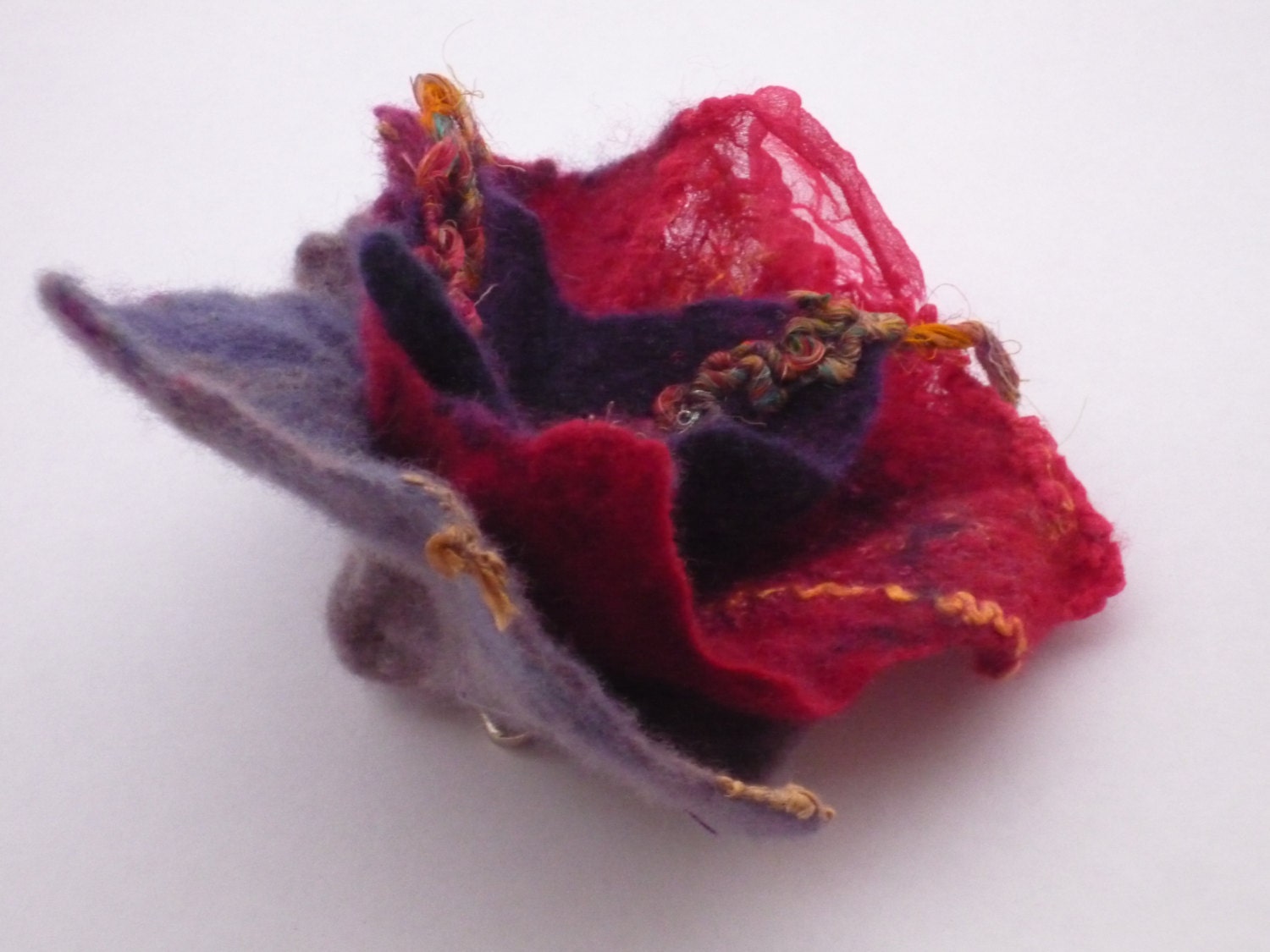 PDF Tutorial, DIY felted flower brooch
