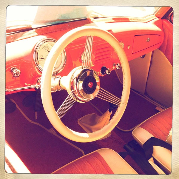 1956 Hudson Classic Car Interior 5X5 print by Alecs