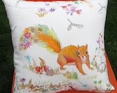 Flowering Squirrel Pillow