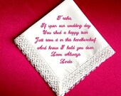 Bridesmaid  Heirloom Embroidered, Personalized Hanky, Gift, Handkerchief