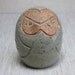 Wee Owl Totem Warm Sandy stoneware with Transparent Blue-Green Glaze