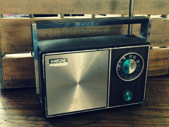 Vintage Transistor Radio, AM/FM,  Headphone jack, Electric, Katone brand,