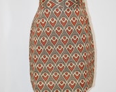 Vintage 70's Brown Printed Mini Skirt