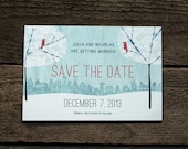 DIY Printable Winter Lace Wedding Save the Date