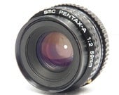SMC Asahi Pentax A 1.2 f2 50mm SLR Camera Lens - Bayonet K Mount - Manual Focus - Vintage Film Photography Accessory