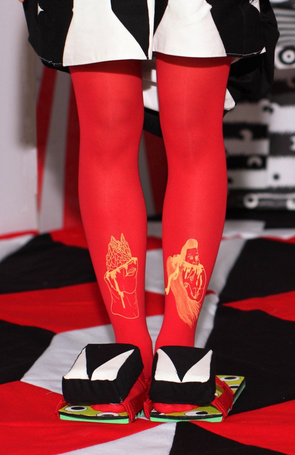 NAKED red tight stockings