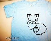 KIDS T-Shirt HAPPY FOX Tee - Cute kawaii fox - Organic Eco Shirt - ReLove Planet - Toddler 2T 3T 4T