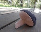 Organic Mushroom Toy/ Oragnic and Recycled Cotton Stuffed Shitake/ Fun Fungus Food
