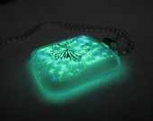 Glow in the Dark Glass Necklace - Dandelion Clock