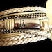 Boho Chic Leather Wrap Bracelet with Silver Accents... Magnetic Clasp ..."FREE SHIPPING"