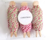 Bakers Twine Christmas 3 pack - Divine Twine Holiday and Peppermint