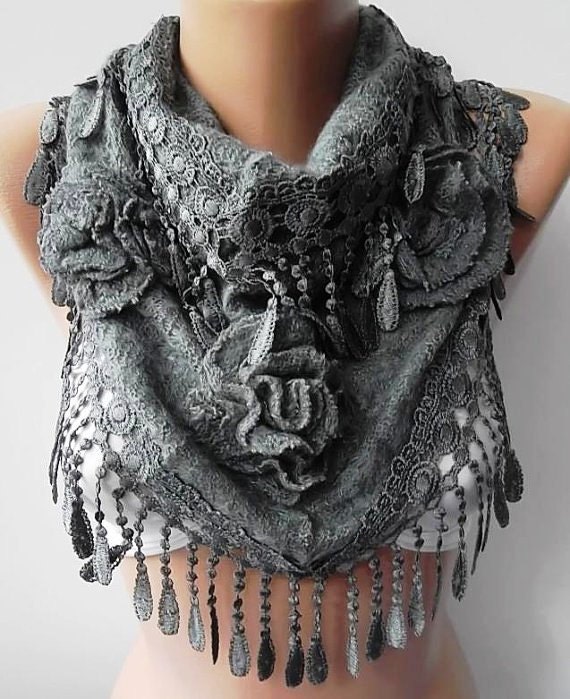 Gray Gorgeous Scarf Elegant and Classy Mothers Day gift