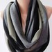 Gray khaki black - Infinity Scarf Loop Scarf Circle Scarf Elegant and classy