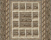 Attic Window Twist Multi Sized Pattern Stonehenge Canyon Ridge Fabric by Northcott