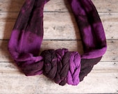 Purple Tie Dye Jersey Material Head Wrap, perfect for newborns, soft and stretchy
