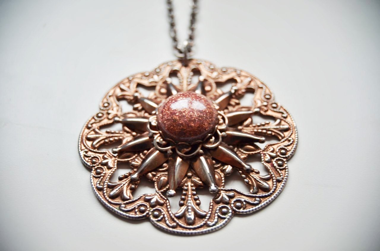 60s Radial Jewel Necklace