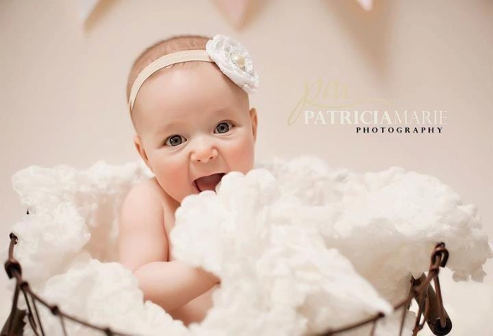 Cream Crochet Flower Headband