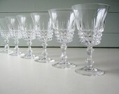 Crystal Goblets, Cris d Arques, Tuilleries- Villandry, set of six, France