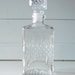 Glass Decanter, Mad Men Barware, Vintage Barware, Square Decanter