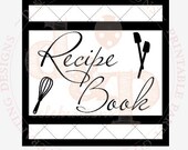 Recipe Book Embellishment pages in Black INSTANT DOWNLOAD Il_170x135