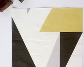 ORGANIC Baby Black Gold and Grey Geometric Abstract Print Jersey Swaddle Blanket Large