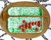 Tea and Breakfast Tray with Scandinavian Print, Green