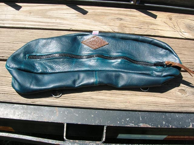Aqua Blue Leather Horse Cantle Bag