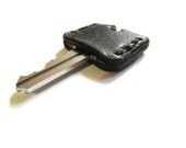 Leather Key Cap in Black / Key Cover /  Made in USA